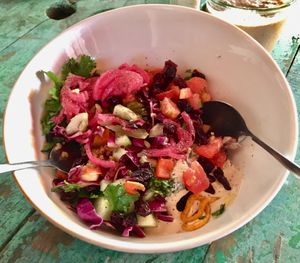 organic quinoa bowl at Tuyo Coffee Roasters in Puerto Viejo De Talamanca
