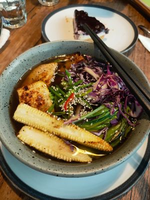 Ramen (using rice noodle) at Manggis in Canggu in Canggu