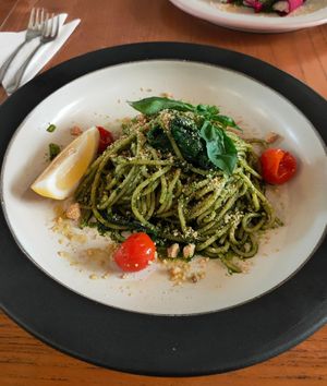 Pesto spaghetti at Manggis in Canggu in Canggu