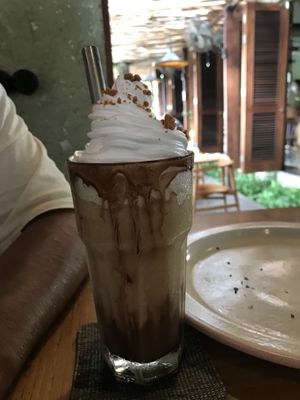 Banana chocolate biscoff milkshake  at Manggis in Canggu in Canggu