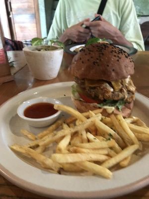 Buttermylk chicken burger   at Manggis in Canggu in Canggu