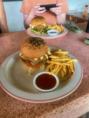 Chicken burger  at Manggis in Canggu in Canggu