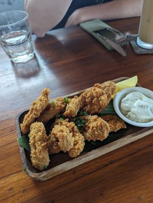 Calamari rings (so yum!) at Manggis in Canggu in Canggu