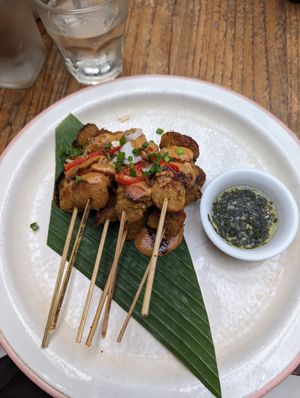 Chicken satay at Manggis in Canggu in Canggu
