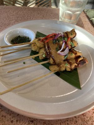 Indonesian Satay  at Manggis in Canggu in Canggu