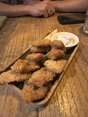 Vegan calamari   at Manggis in Canggu in Canggu