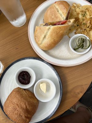 Vegan chocolate croissant & Manggis Cubanos  at Manggis in Canggu in Canggu