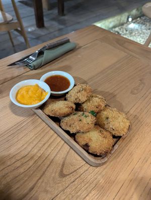 Wasabi croquettes at Manggis in Canggu in Canggu