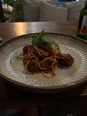 Marinara meatballs  at Manggis in Canggu in Canggu