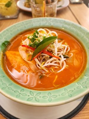 Spicy Bakso Laksa at Manggis in Canggu in Canggu