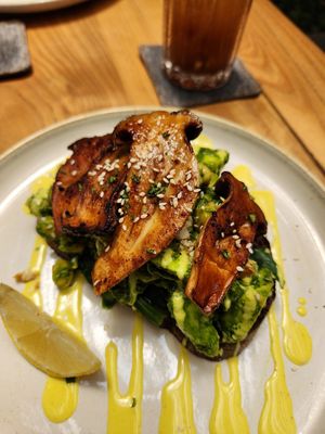 King oyster avo toast at Manggis in Canggu in Canggu