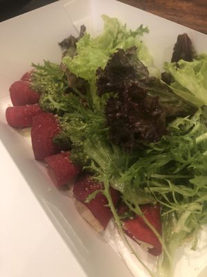 Beet ravioli to go  at Manggis in Canggu in Canggu