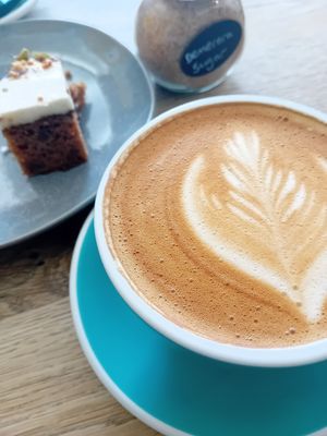 Carrot cake's nice at Heather & Batch in Church Stretton