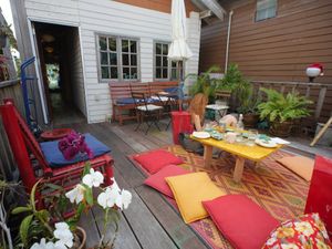 Bench outside at Mia's Hangout in Krabi