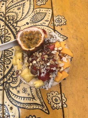 Smoothie bowl from above!  at Mia's Hangout in Krabi