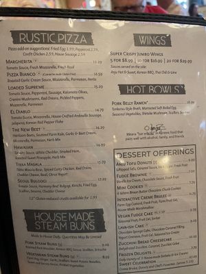 No vegan pizza options as of 8/2023  at Epiphany Farms in Bloomington