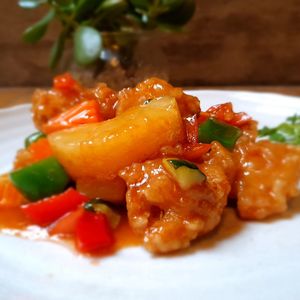 Sweet and Sour Vork at Brainwave Cafe in Sydney