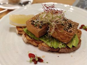 Tofu on avo at Brainwave Cafe in Sydney