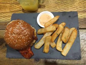BBQ Burger at Brainwave Cafe in Sydney
