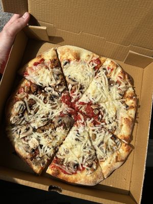 Tempeh and Mushrooms   at Blue Highway Pizza in Micanopy