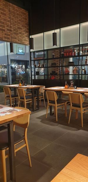 Inside interior at Wagamama in Muscat