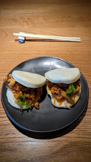 Bang bang cauliflower Bao buns at Wagamama in Muscat