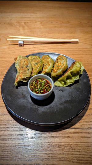 Yasai gyoza at Wagamama in Muscat