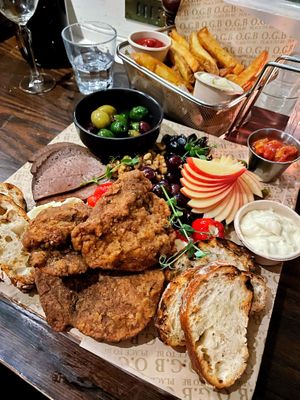 Vegan platter 😍  at O.G.B. in Christchurch