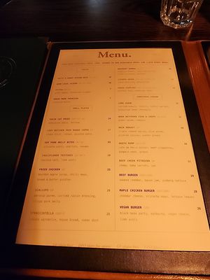 Menu 2 - July 2024 at O.G.B. in Christchurch