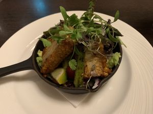 Sweetcorn fritters   at Seamill Hydro Hotel in Seamill