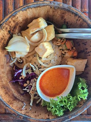 Tofu Satay Bowl at Benny's On The Beach in Koh Lipe