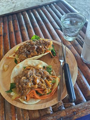 Jackfruit Tacos at Benny's On The Beach in Koh Lipe