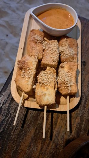 Tofu satay at Benny's On The Beach in Koh Lipe