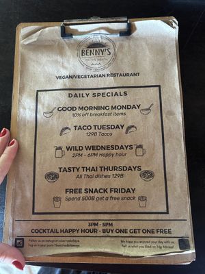 Menu February  at Benny's On The Beach in Koh Lipe