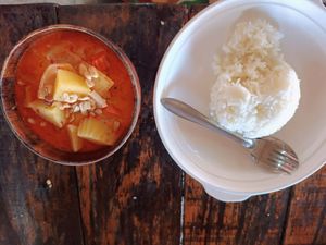 Masaman curry at Benny's On The Beach in Koh Lipe