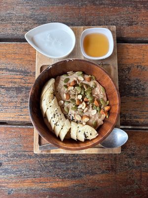 Banana porridge  at Benny's On The Beach in Koh Lipe