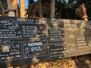 Menu at Benny's On The Beach in Koh Lipe