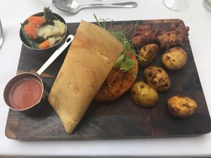 Butternut squash ‘roast’ from Sunday lunch menu  at The Devil in Rye in Rye