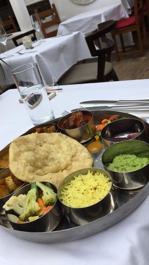 South Indian Vegan Thali at The Devil in Rye in Rye