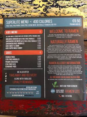 Menu 4 at Ramen in Wexford