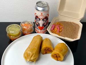 sweet potato mole tamale plate (takeout) at Frelard Tamales in Seattle