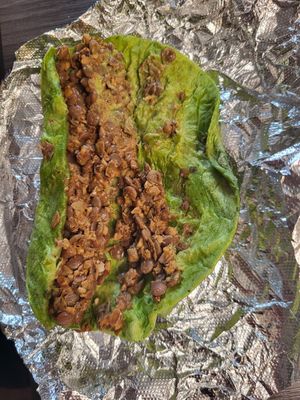 Lentil Walnut taco at Revolucion Coffee & Juice in San Antonio