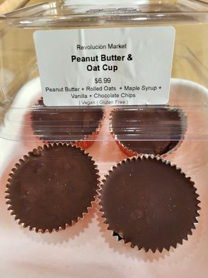 Chocolate peanut butter cups at Revolucion Coffee & Juice in San Antonio