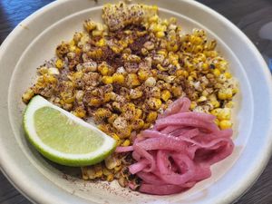 Esquite Bowl at Revolucion Coffee & Juice in San Antonio