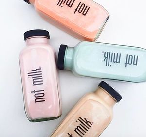 Not Milk! Non-dairy milk options :-) at Revolucion Coffee & Juice in San Antonio