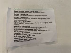 Revolucion Coffee + Juice tamales  at Revolucion Coffee & Juice in San Antonio