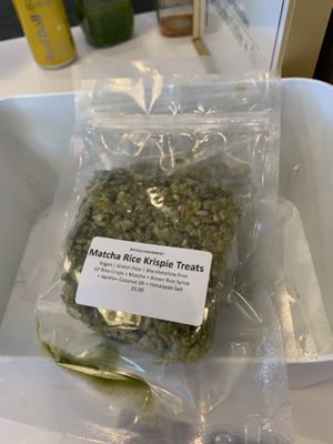 Matcha Rice Krispie Treats at Revolucion Coffee & Juice in San Antonio