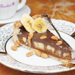 Erdnuss Schokoladen Bananen Tarte at KoBaMugasmus in Eberswalde
