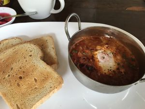 Vegetarian Shakshuka  at The Hangover in Puerto Viejo De Talamanca