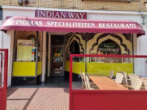 front + outdoor seating at Indian Way in Nijmegen